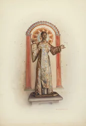 Staty av Santo troligen St. Dominic, 1941.