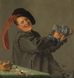 En dåre som håller en kanna, känd som "The Jolly Drinker"
