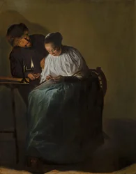 Man erbjuder pengar till en ung kvinna, 1631