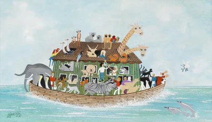 Noaks ark, 2009 (Gouache på papper)