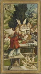 Gravläggningen. Vinge från Saint Agatha-altaret, 1523