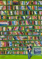 Färgglad biblioteksbok