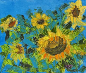 Gyllene sommarsolrosor