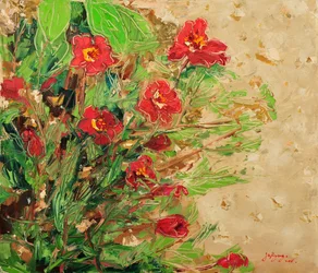 Ljusa röda blommor