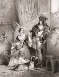 Kung Karl VII av Frankrike med Agnes Sorel