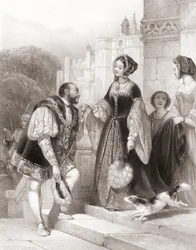 Kung Henrik VIII av England med Anne Boleyn
