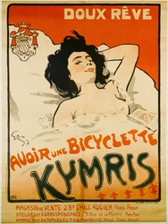 Söt dröm. Har en Kymris-cykel, ca. 1898.
