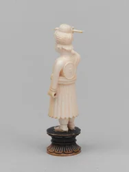 Svart bonde, schackpjäs, Indien, omkring 1820