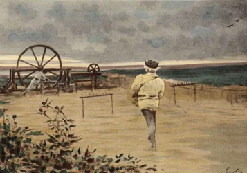 Beredning av växten med namnet Pantagruelion. Pantagruel. Illustration av Jules Garnier. I "Rabelais et l