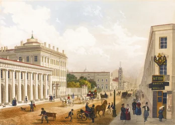 Utsikt över Nevsky Prospekt i Sankt Petersburg