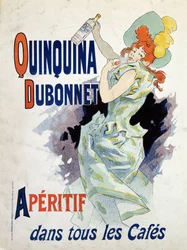 Reklamaffisch för Quinquina Dubonnet - av Jules Cheret
