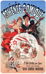 Teatern Athenee Comique, ca 1870-1880 (affisch)