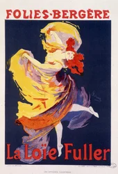 Loie Fuller på Folies Bergere - av Jules Cheret, ca. 1890