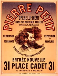Affisch som annonserar Pierre Petits nya studior