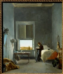 Konstnären i sitt rum på Villa Medicis