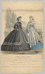 Modes de Mme Antonie Lalanne, nr 791, från Le Moniteur de la Mode, 1848.