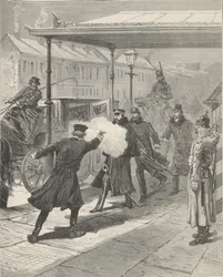 Mordet på greve Michail Loris-Melikov. Ur Le Monde Illustré, 1880.