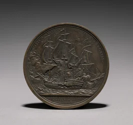 Medalj: John Paul Jones omvänd.