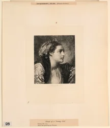 Head of a Young Girl, från "Etchings of Pictures in the Metropolitan Museum, New York"