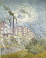 Textilfabriken "La Lys", ca 1913 (olja på duk)