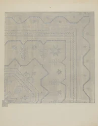 Candlewick Coverlet Woven, ca. 1936.