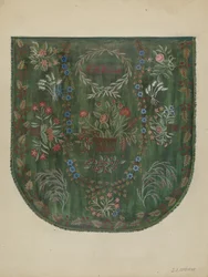 Broderat täcke, ca. 1936.