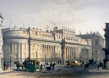 Utsikt över The Bank of England, City of London, 1854