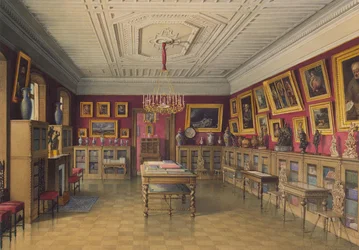 Stroganovpalatset i Sankt Petersburg. Bibliotek, 1865