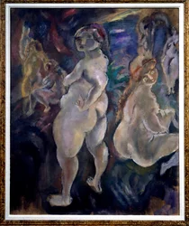 Kompositionsmålning av Jules Pascin (1885-1930) (ec.amer.) 1923 Grenoble, Musee des Beaux Arts