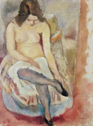 Sittande kvinna