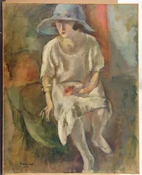 Kvinna i hatt, ca 1920