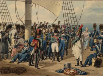 Napoleon återvänder från ön Elba, 1815
