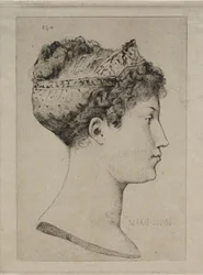 Marie Louise i profil, 1860.