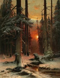 Snö i skogen, 1885