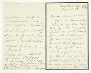 Autografbrev, 3 mars 1875.