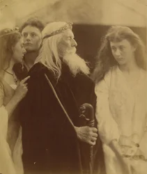 Kung Lear tilldelar sitt kungarike till sina tre döttrar, 1872.