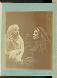Den lilla novisen med drottning Guinevere i "det heliga huset i Almesbury"