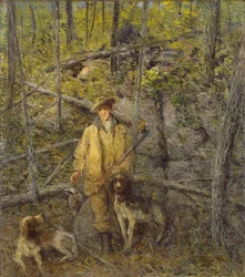 Jägare och hundar, 1912.