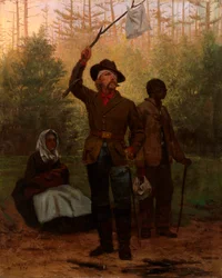 Överlämnande av en konfedererad soldat, 1873.