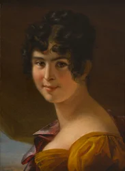 Porträtt av Adele Foucher 1803-1868, ca 1820.
