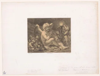 Amor och putti vässar sina pilar Les Preparatifs de la guerre