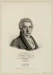 Kungliga institutet i Frankrike, 4:e klassen. (Måleri.) David, (Jacques-Louis.) Född i Paris den 30 augusti 1749, invald 1796.