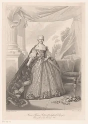 Porträtt av Maria Theresia van Bourbon Marie Thérèse Antoinette Infanta från Spanien (titel på objekt)