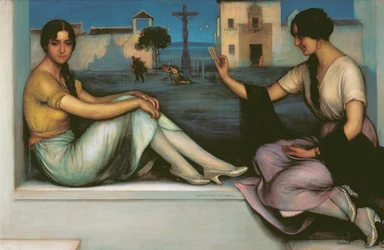 Spådom - Romero de Torres, Julio (1874-1930) - 1922 - Olja på duk - 106x163 - Museo Carmen Thyssen, Malaga
