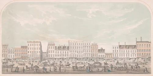 Broadway, New York från Canal till Grand Street, West Side, 1856.