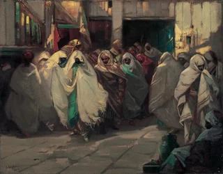 Tunisisk gatubild (olja på duk)
