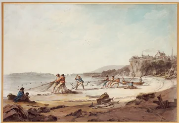 Ett dragnät i Tenby, 1795