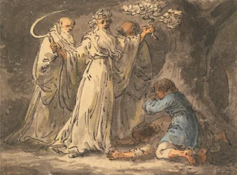 Druidernas skörd av mistel från det
