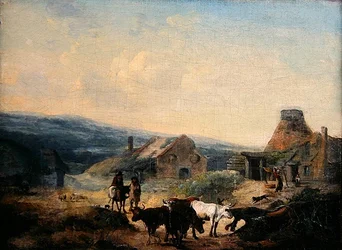 Romantisk lantlig scen
