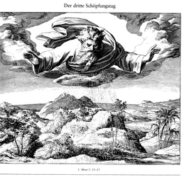 Den tredje skapelsens dag ur Die Bibel i Bildern, 1852-1860
